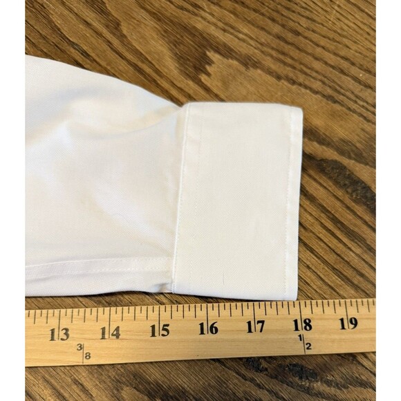 Lauren Ralph Lauren Mens White Button Down Long Sleeve Shirt XL 17 1/2 32/33 - Picture 11 of 12